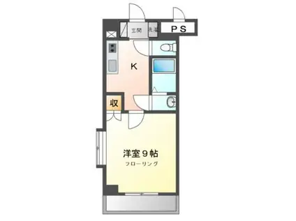 グランシャリオII(1K/2階)の間取り写真