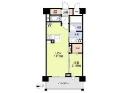 VIA SOLE 真法院(1LDK/5階)の間取り写真