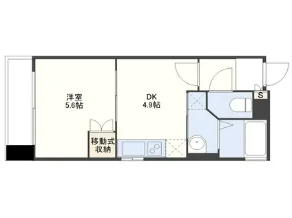 グランディール下西山(1DK/2階)の間取り写真