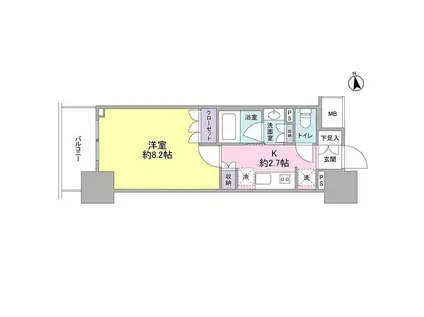 スタイリオ品川中延(1K/11階)の間取り写真