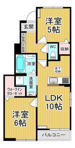グランガーデン(2LDK/1階)の間取り写真