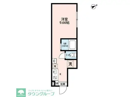 エクセラン吉祥寺(ワンルーム/1階)の間取り写真