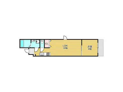 プラティーク池田(1LDK/1階)の間取り写真