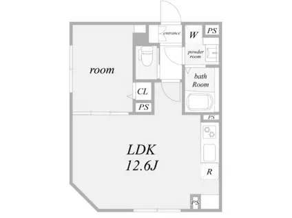 エルファーロ赤塚(1LDK/B1階)の間取り写真