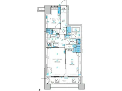 バースシティ横浜大通公園(1SLDK/8階)の間取り写真