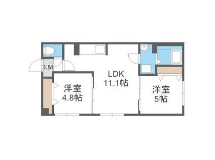 IL LEONE(2LDK/1階)の間取り写真