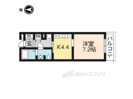 CHELSEA(1K/1階)の間取り写真