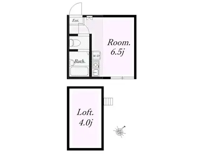 ユナイト七島アルカシオン(ワンルーム/1階)の間取り写真