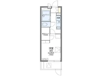 レオパレス豊里II(1K/3階)の間取り写真