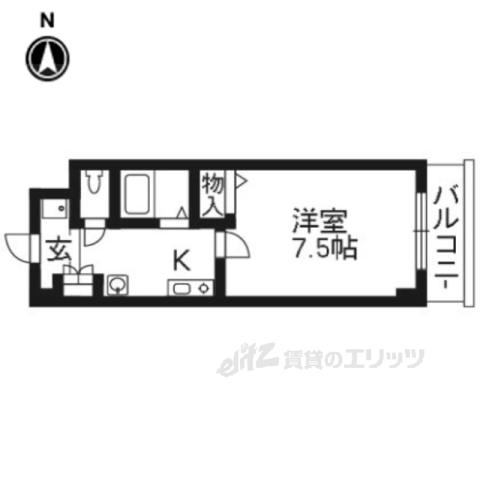 Mプラザ津田駅前十二番館(1K/2階)の間取り写真
