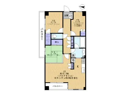 アクス御殿山(2LDK/12階)の間取り写真