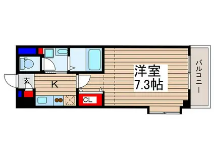 パルクふじみ野(1K/3階)の間取り写真