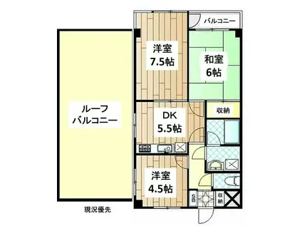 マンション アドミール(3DK/3階)の間取り写真