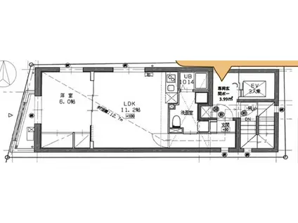 KI-FLAT東陽町(1LDK/5階)の間取り写真