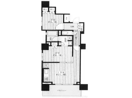 ローレルアイ千代田淡路町(2LDK/2階)の間取り写真