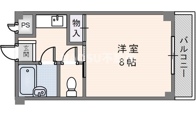 エンフェル石切(1K/1階)の間取り写真