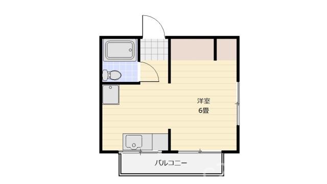 LACASA上福岡(1K/1階)の間取り写真
