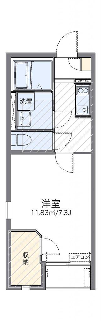 レオネクスト縁(1K/1階)の間取り写真