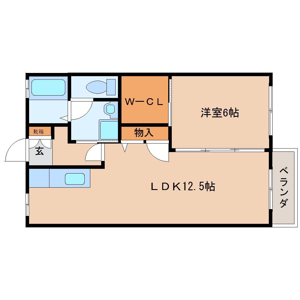 ルイ シャトー(1LDK/2階)の間取り写真
