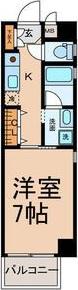 SUN STATE城北(1K/6階)の間取り写真