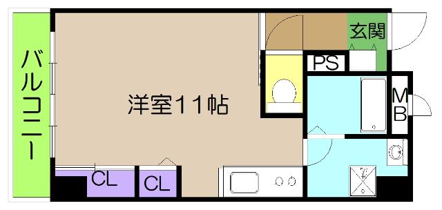 GRAN HILL(ワンルーム/6階)の間取り写真