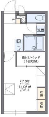レオパレス中久(1K/2階)の間取り写真