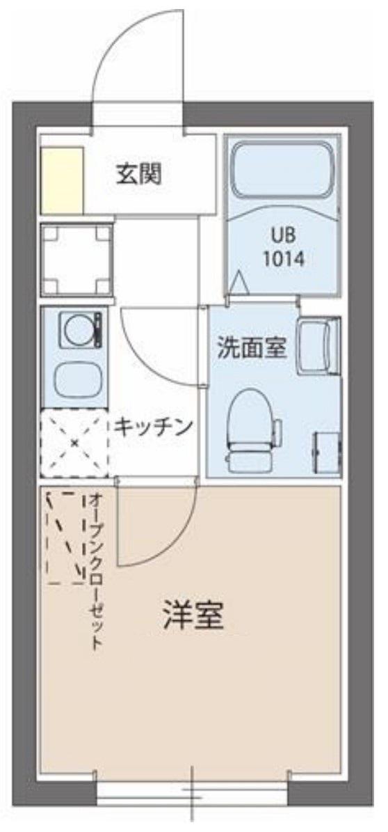 レピュア綾瀬レジデンス(1K/4階)の間取り写真