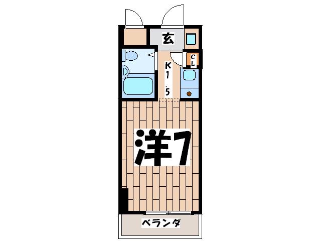 ガーデンプラザ横浜南(1K/3階)の間取り写真