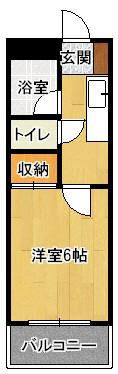 プレアール塔原東(1K/4階)の間取り写真