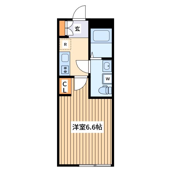 ココライフ蒔田(1K/1階)の間取り写真