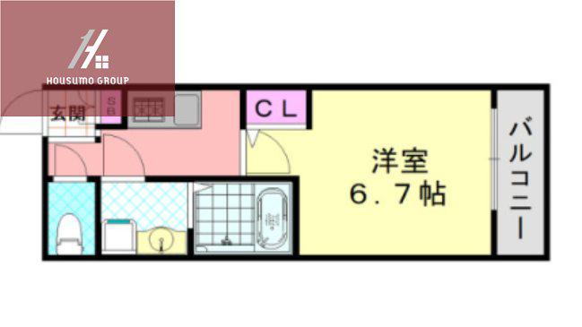 H-MAISON平野イーストIV(1K/1階)の間取り写真