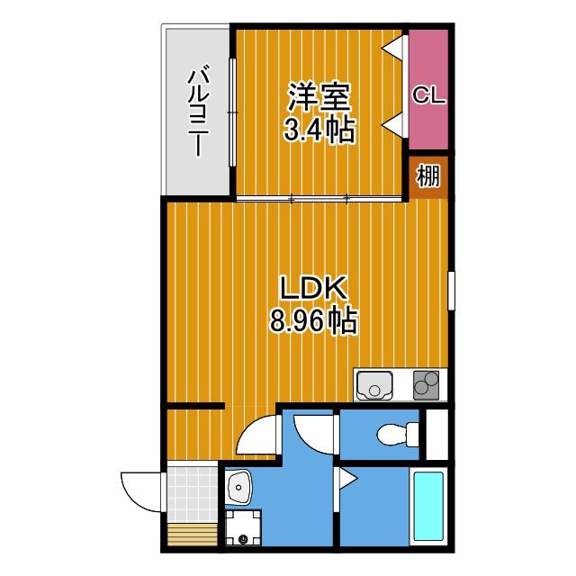 FSTYLE藤井寺西古室(1LDK/2階)の間取り写真