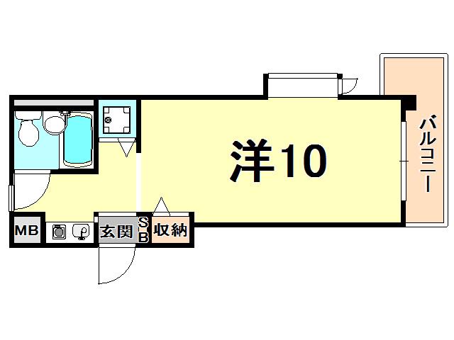 ジョイフル西宮(ワンルーム/5階)の間取り写真