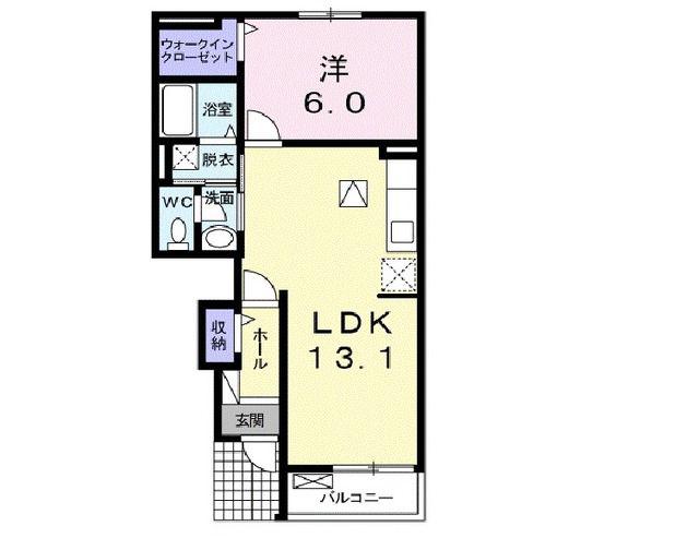 グレース レジデンス壱番館(1LDK/1階)の間取り写真