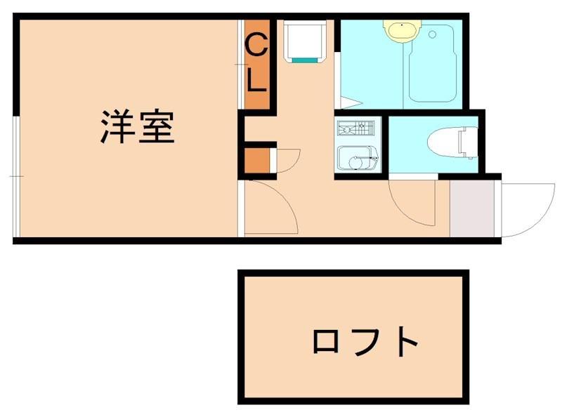 レオパレス惣利(1K/1階)の間取り写真