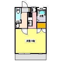 ビバーチェII(1K/3階)の間取り写真