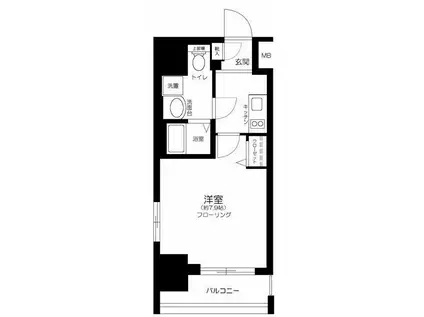 ドルチェ秋葉原ノース 参番館(1K/4階)の間取り写真