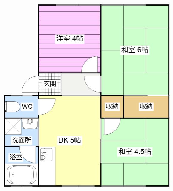 VIPスワロー(3DK/2階)の間取り写真