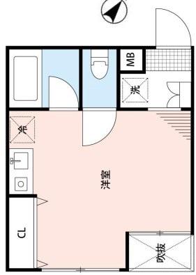 レジナス蕨(ワンルーム/1階)の間取り写真