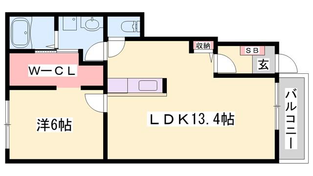 ＪＲ姫新線 播磨新宮駅 バス乗車時間：35分 最寄りバス停で下車 徒歩4分 2階建 築13年(1LDK/1階)の間取り写真