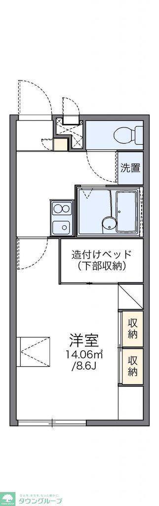 レオパレスサングリーン(1K/2階)の間取り写真