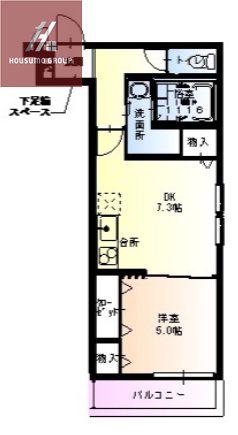 フジパレス西脇I番館(1DK/3階)の間取り写真