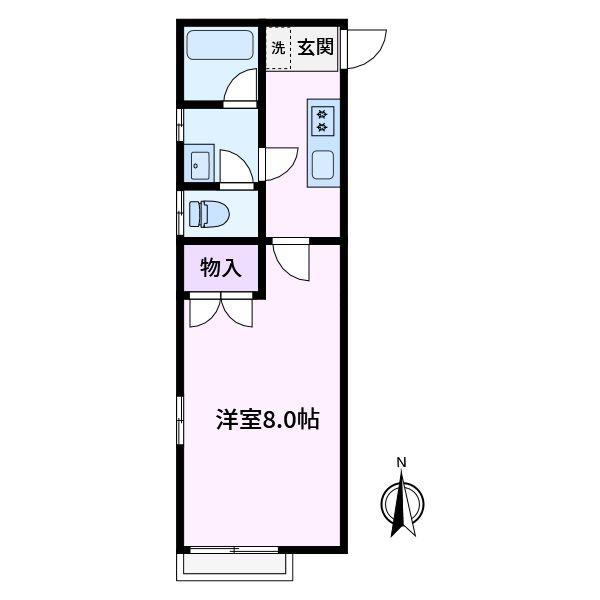SPACE IN CASA スペース イン カーサ(1K/1階)の間取り写真
