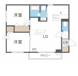 ハーベストS10(2LDK/3階)の間取り写真