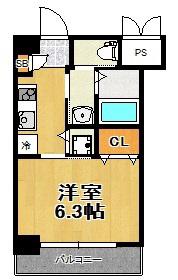 プロスパー十三(1K/3階)の間取り写真