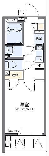 レオネクストMINATO(1K/2階)の間取り写真