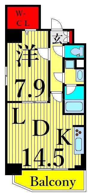 PLAILE MACHIYA(1LDK/3階)の間取り写真