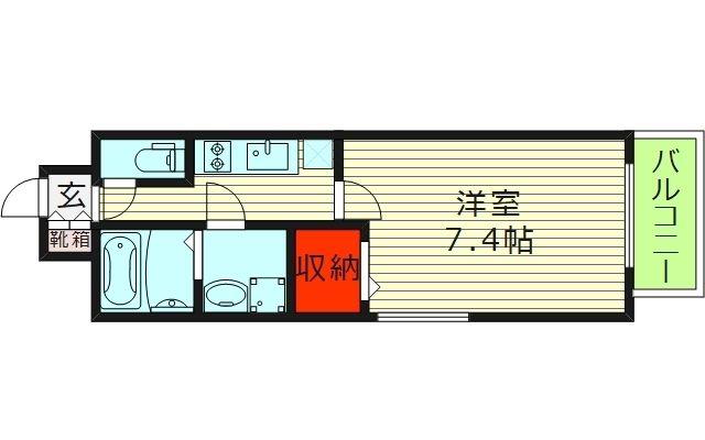 レジュールアッシュ京橋(1K/5階)の間取り写真