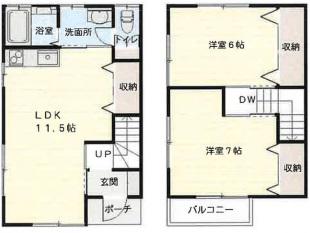 メゾンフラッグ(2LDK/1階)の間取り写真