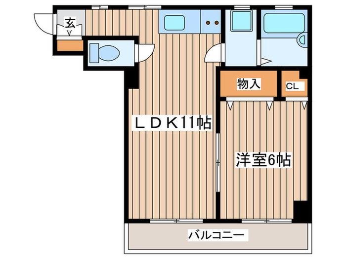 マリン パレス 湘南(1LDK/3階)の間取り写真